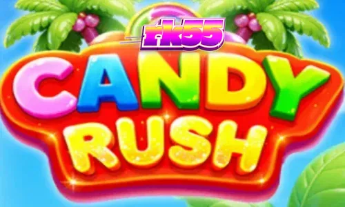 Tampilan visual slot Candy Rush dengan tema permen tropis yang cerah